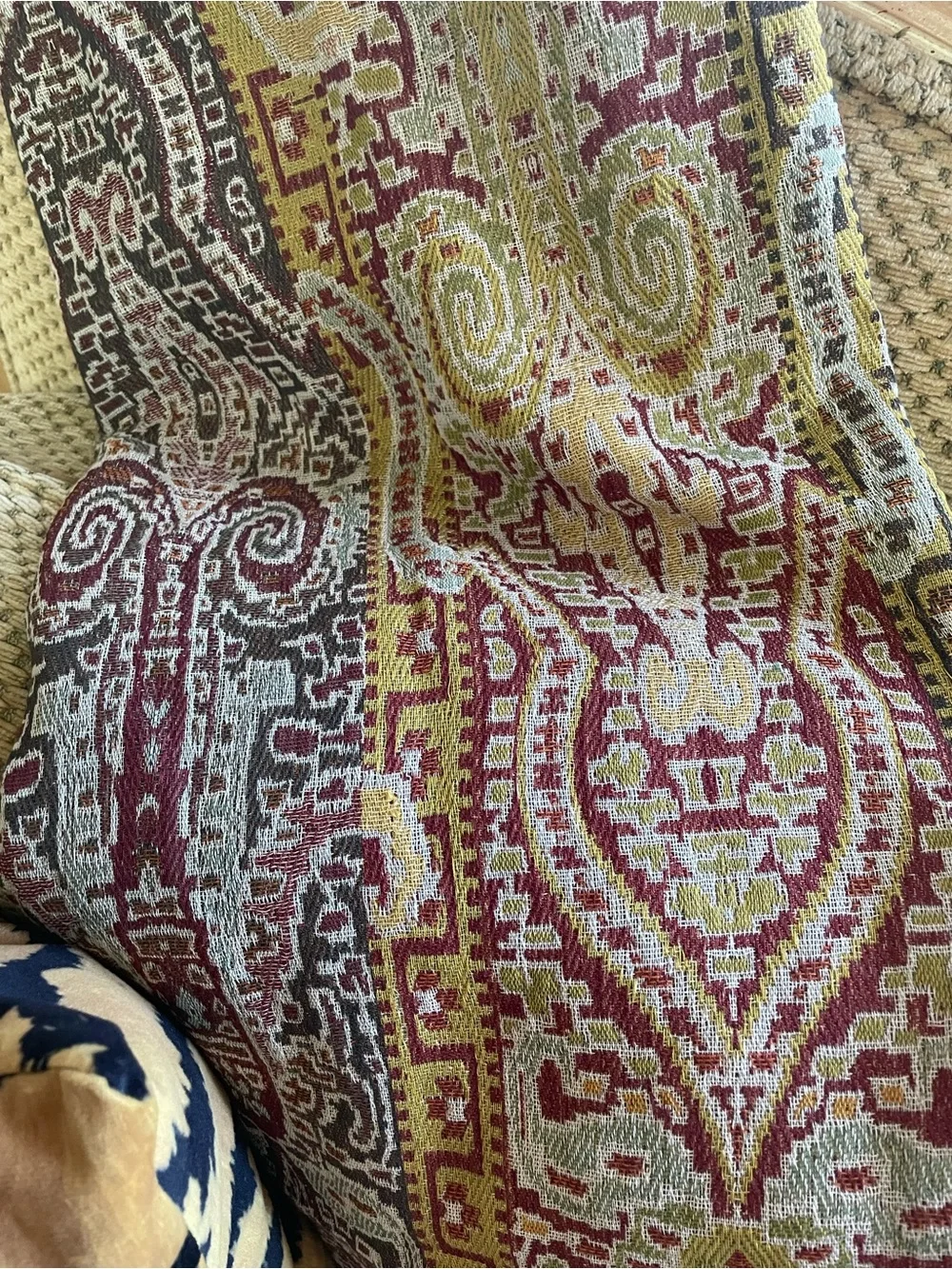 Crate and Barrel Picnic Blanket Throw - 100 Percent Cotton Made In India